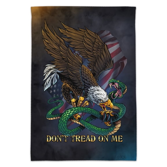 Don't Tread On Me Eagle Snake Garden Yard Flag