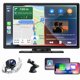 thumbnail image 1 of Estéreo inalámbrico para coche de 9 pulgadas con Apple Carplay y cámara de marcha atrás de 1080P, pantalla táctil portátil, navegación GPS., 1 of 5