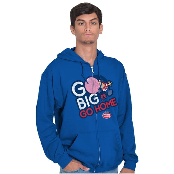 Dubble Bubble Go Big Or Go Home Logo Zip Up Hoodie Men's Women's Brisco Brands M