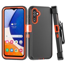 Aggxpf Galaxy A14 5G Case with Belt-Clip Holster, Military Grade Full Body Protection Phone Case, Heavy Duty Protective Phone Cover, Orange