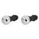 thumbnail image 1 of 2X pomo de cambio de marchas de 5 velocidades de aluminio para 106 206 207 306 307 407 408 508 plateado + negro número, 1 of 5