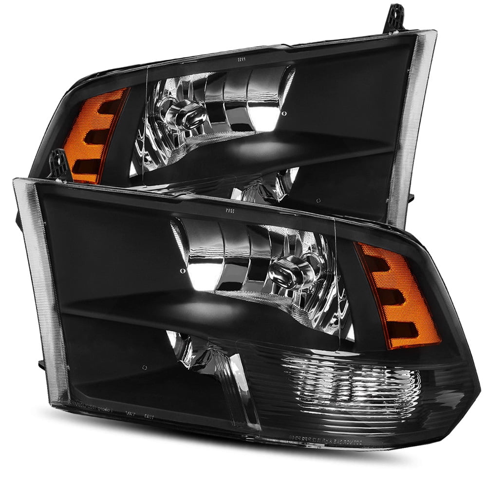 Modifystreet Full Gloss Black with Smoke DRL For 09-18 Ram 1500//10-18 Ram 2500//3500 Dual//Quad Projector Headlights Upgrade Kit