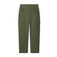 thumbnail image 6 of OGLCCG Womens Yoga Capri Pants High Waist Straight Leg Athletic Exercise Workout Leggings with Pockets Summer Crop Cargo Pants,XXL,Green, 6 of 6