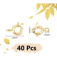 thumbnail image 4 of 40pcs Real 18K Gold Plated Spring Ring Clasps 6mm Necklace Bracelet Connector Clasps Mini Brass Spring Ring Clasps Metal Jewelry Clasps for DIY Jewelry Making for DIY, 4 of 6