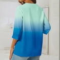 thumbnail image 4 of XuJwPNcy 3/4 Length Sleeve Womens Tops Button down Summer V Neck Shirts Casaul Fashion Print Clothes, 4 of 6
