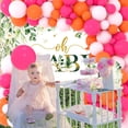 thumbnail image 2 of Kit de guirnaldas con globos LUDEOU, 116 piezas, arco rosa y naranja de 5 m, 2 of 9