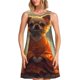 thumbnail image 1 of Disketp Maple Leaf Meditating Chihuahua para Vestido sin Mangas para Mujeres, Vestidos de Verano para Mujeres, Casual y Holgado para la Playa, 1 of 7