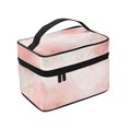 thumbnail image 4 of Yiaed Pink Marble Print Makeup Bag Travel Cosmetic Bags for Women Girls Zipper Pouch Makeup Organizer, 4 of 4