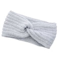 thumbnail image 1 of Sonducket Diadema de ganchillo estilo Simple de punto Flexible transpirable banda para el sudor accesorios elásticos para el cabello diadema Accesorio para el cabello Gris-plata, 1 of 6