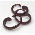 thumbnail image 1 of SCHE-20 Hang Aise C Type Crochets de Rideau de Douche en Plastique en Bordeaux, 1 of 1