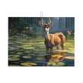thumbnail image 1 of Bingfone Peaceful Deer Lily Pond 18" x 24"Dish Drying Mat for Kitchen Counter,Ultra Absorbent Microfiber, 1 of 7