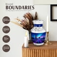 thumbnail image 3 of JAGASY Lavender Grass Urns - Northern Lights Small Urn for Ashes for Women - Keepsake Blue Cremation Urn for Mother& Father Burial - Mountain Urns for Funeral, 3 of 7