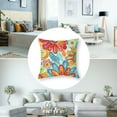 thumbnail image 5 of nygtbtfer Outdoor Throw Pillow Covers , Covers ONLY Modern Pattern Decorative Square Toss Pillow Case Pack of 2 for Home Patio Garden Sofa Bed Furniture, Flower Multi White, 5 of 7