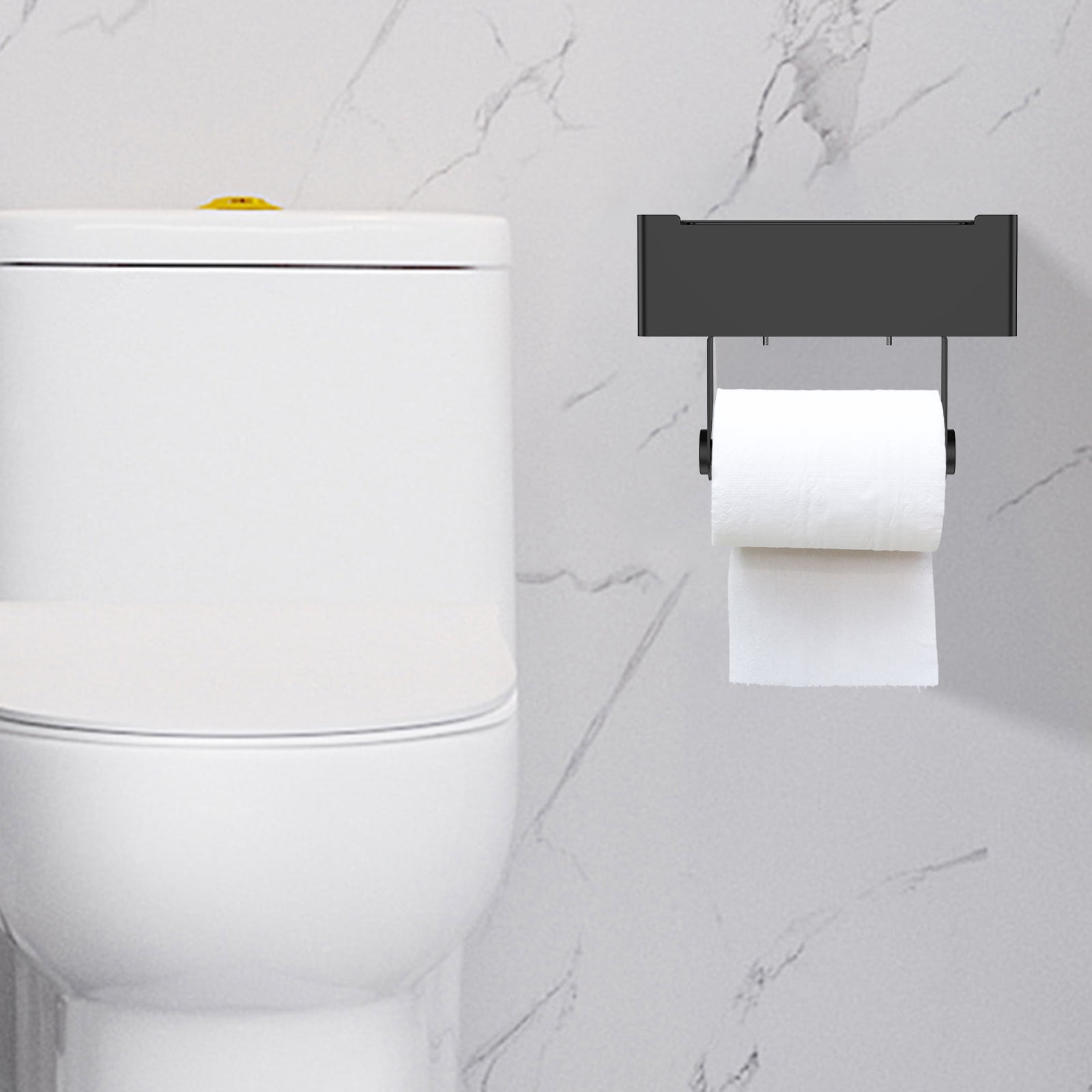 20.5cm Stainless Steel Toilet Paper Holder 3 in 1 Multifunctional Toilet Roll Holder Enduring issue and Wipe Stand for Bathroom