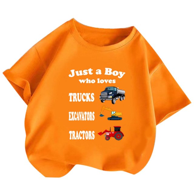 WEAIXIMIUNG T-Shirts Garçons Taille 5 Petit Garçon et Petite Fille Motif Mode T-Shirt à Col Rond Manches Courtes pour Enfants Chemise Décontractée Extérieure