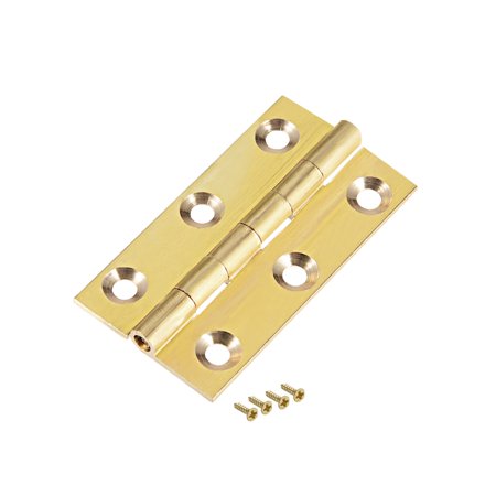 1pcs hinge hinges fittings plain golden wooden case jewelry box uxcell