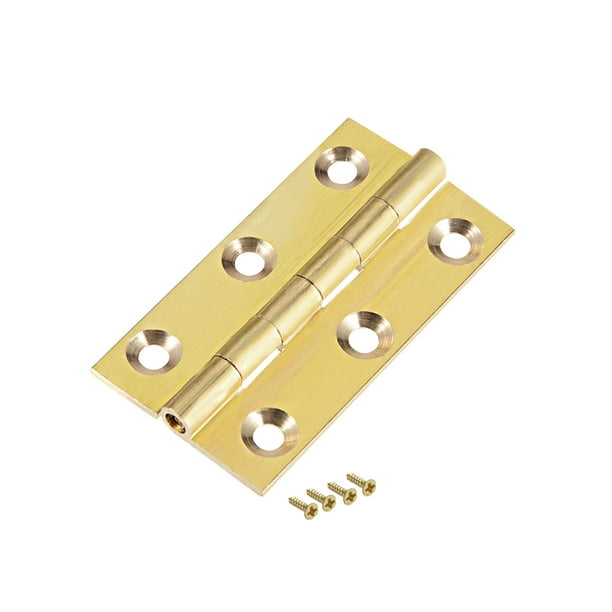 Uxcell 1.97" Small Hinge Jewelry Case Wooden Box Hinges Fittings Golden