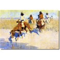thumbnail image 1 of Ceramic Tile Mural-Frederic Remington Indians Floor Tile Mural 24. 36" w x 24" h using (24) 6 x 6 ceramic tiles, 1 of 3