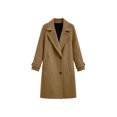 thumbnail image 5 of Zynoxe Womens Jackets With Side Pockets Classic Notched Lapel Button Winter Jackets for Women Relaxed Mid‑Length Long Sleeve Coat Versatile Solid Color Casual Overcoat 2XL, 5 of 7