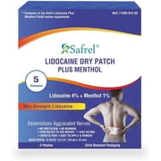 Safrel Maximum Strength Pain Relief 4% Lidocaine Plus 1% Menthol Pain Relief Dry Patch