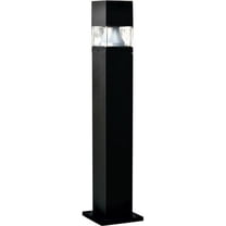 Dabmar Lighting D150-L6-30K-B 120V E26 LED 6W 30K Fiberglass Squared Bollard Light, Black