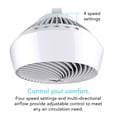 thumbnail image 3 of Ventilador circulador de aire Vornado 660-Large, 4 velocidades, inclinación 90°, blanco, 3 of 5