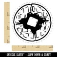thumbnail image 2 of Breakfast Waffle Butter Syrup Self-Inking Rubber Stamp Ink Stamper - Green Ink - Small 3/4 Inch, 2 of 7