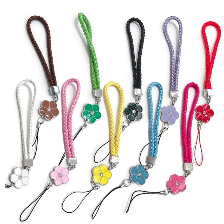Small Flower Phone Strap Phone Wrist Strap for USB ID Card