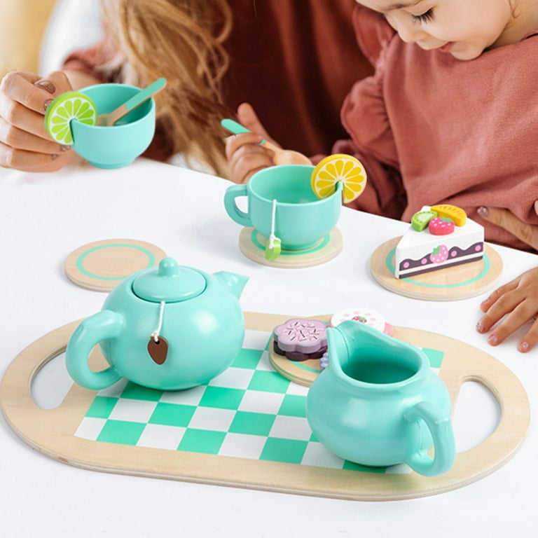 Interactive Tea Set for Kids Pretend Play Afternoon Tea Party Set Role Play Game