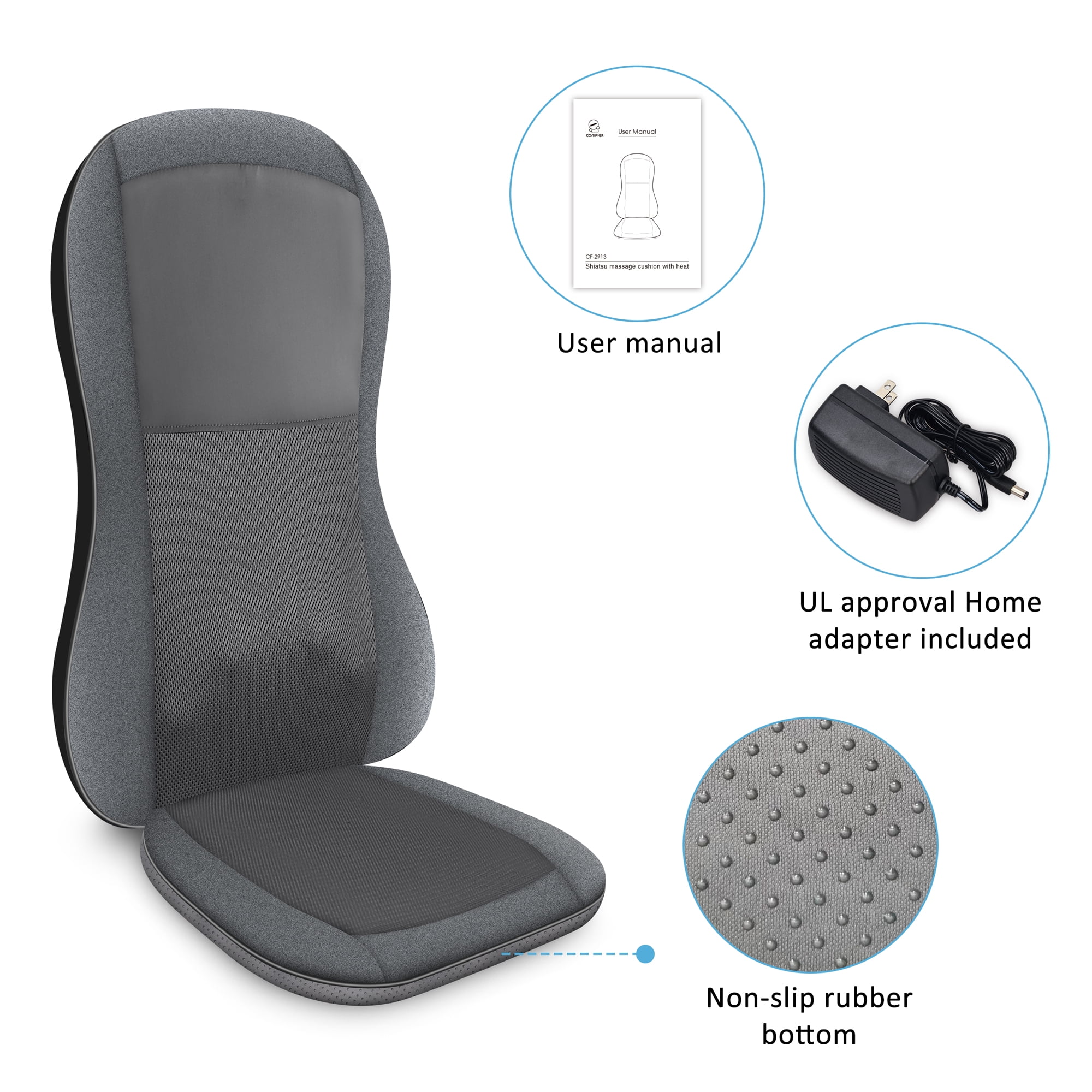 Buy Medcursor Shiatsu Back Massager with Heat, Height Adjustable Massage  Chair Pad, Seat Cushion Massagers for Neck and Shoulder, 2D/3D Rolling  Kneading, Vibration Massage Seat, Home, Office Use Online at desertcartINDIA