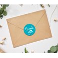 thumbnail image 3 of Darling Souvenir Personalized 1.6 Inches Round Turquoise Blue DIY Heart Calligraphy Thank You Stickers-45 Pcs, 3 of 4