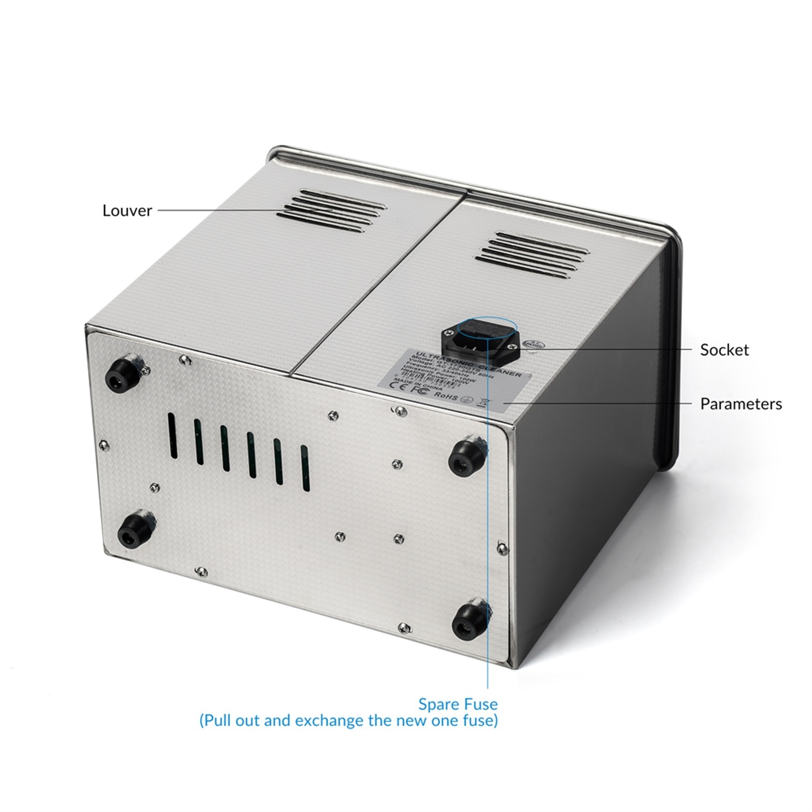 Ultrasonic Cleaner 3L 100W With Heating Basket Mechanical Controller Ultrasonic Bath ,Strong Cleaning