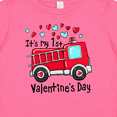 thumbnail image 4 of Inktastic It's My 1st Valentine's Day Fire Truck Boys or Girls Baby T-Shirt, 4 of 5