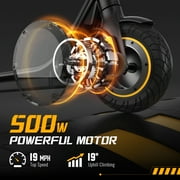 550W Electric Scooter for Adults, 21 Miles Range & 19 MPH Max Speed, 48V 15A Battery, 10 Pneumatic Tires, Foldable E-Scooter with APP Control, Headlight & Turn Signals – Commuting Gift,Black
