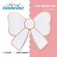 thumbnail image 4 of Way To Celebrate Bow-Shaped Plastic Serving Tray, Clear and Gold, 12 in x 10.51 in, 4 of 8