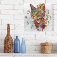 thumbnail image 5 of Square Clock Black Clock 7.78 *7.78 Inch Decorative Clock Creative Clock Dual-Purpose Clock Wall Clock Clock Decorate Your Space Color Art Cat, 5 of 9
