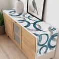 thumbnail image 4 of Turquoise Grey Table Runner - 48 Inch Long, Kitchen Dining Table Runner Dresser Scarves, Geometric Circle Modern Abstract Simple Art Farmhouse Decor for Coffee Tables Wedding Party Banquet, 4 of 8