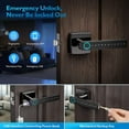thumbnail image 4 of Serrure de Porte à Empreinte Digitale par AppLoki / Serrure à Pêne Dormant à Clavier Tactile avec Poignée Réversible / Serrure de Porte Sans Clé avec Bluetooth / Serrure Intelligente Biométrique pour Maison Chambre Appartement, 4 of 9