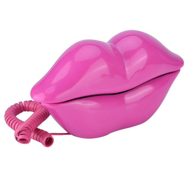 Novedoso teléfono con forma de labio Zerone Lips Phone Rose Red