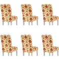 thumbnail image 4 of Turkey Pumpkin Thanksgiving Chair Covers Set of 6 Soft Spandex Removable Fall Chair Covers for Dining Chairs Stretchable Polyester Washable Parsons Chairs Slipcover for Restaurant Banquet, 4 of 7
