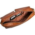 thumbnail image 2 of AmeriLeather Dual Flap Leather Messenger-Color:Brown, 2 of 4