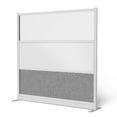 thumbnail image 2 of Luxor Workflow Modular Wall Room Divider System - Silver Frame - 70" x 70" Wide Panel Starter Wall with Whiteboard, Freestanding, 2 of 6