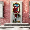 thumbnail image 6 of Axiiglly Front Door Decor with Santa Claus Christmas Decorations Door Banner, Xmas Backdrops Decor Festive Door Covers Hanging Ornaments for Home Wall Party Holiday-35"x73", 6 of 7