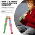 thumbnail image 4 of 2Pcs Orff Children's 6 Hole Wooden Clarinet Orff Music Instrument Toy Flute, 4 of 9