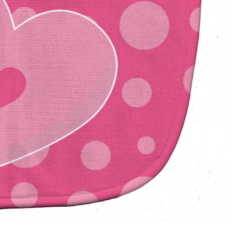 Caroline's Treasures Baby Bib, Hearts on Polka Dots, Pink