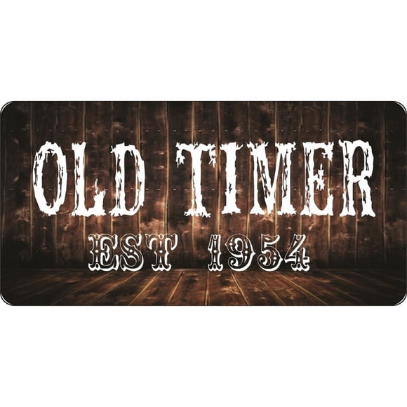 Old Timer Any Year Photo License Plate