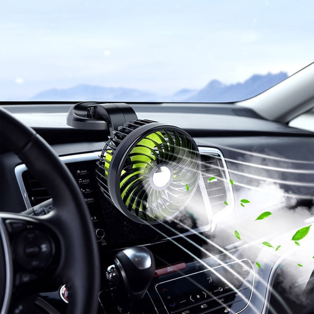 Ventilador, ventilador de techo, ventilador de escritorio, ventilador portátil para automóvil, ventilador de circulación de enfriamiento USB/12/24 V con ventilador de vehículo automotriz ajustable de