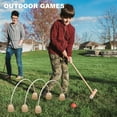 thumbnail image 4 of HLONK 5Pcs Croquet Wicket Croquet Sticks Rope Croquet Cotton Rope Goal Heavy-Duty Croquet Wickets for Lawns Backyards Parks, 4 of 8