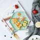 thumbnail image 4 of Almacenamiento y organización de la cocina, mini platos de paja de trigo, cuadrados reutilizables, aptos para lavavajillas, microondas, irrompibles, platos de cena de plástico para niños, adultos y ma, 4 of 6