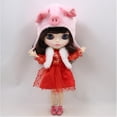thumbnail image 2 of 1/6 Linda Muñeca De Peluche De Cerdo Sombrero Para Winter Clothes Decor Pink, 2 of 9